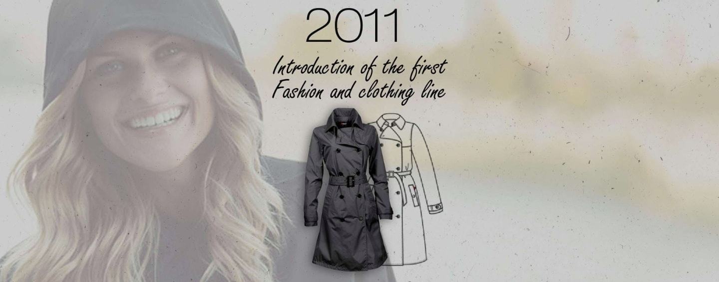 Introduction of the first rainwear